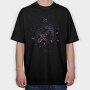 Sagittarius Floral Zodiac Sign, Tricou Oversize Barbati (Unisex)