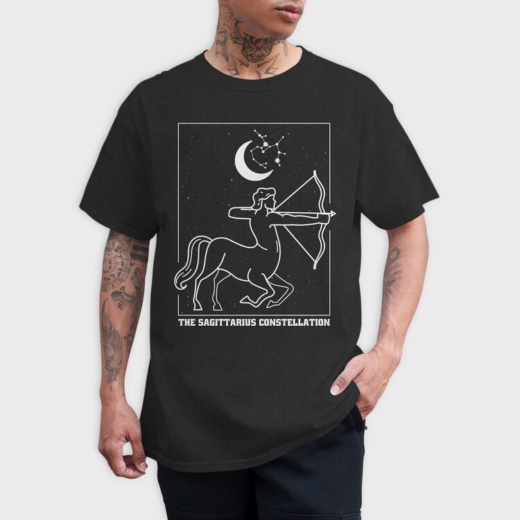 Sagittarius Zodiac Constellation, Tricou Barbati (Unisex)