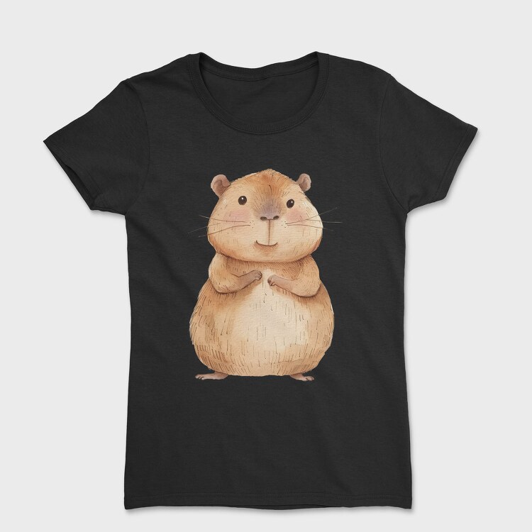 Cute Hamster Praying, Tricou Femei