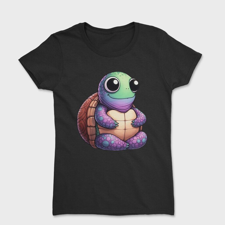 Cute Turtle Smile, Tricou Femei