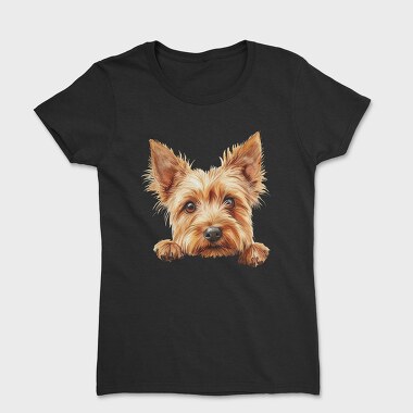 Australian Terrier Peeking, Tricou Femei