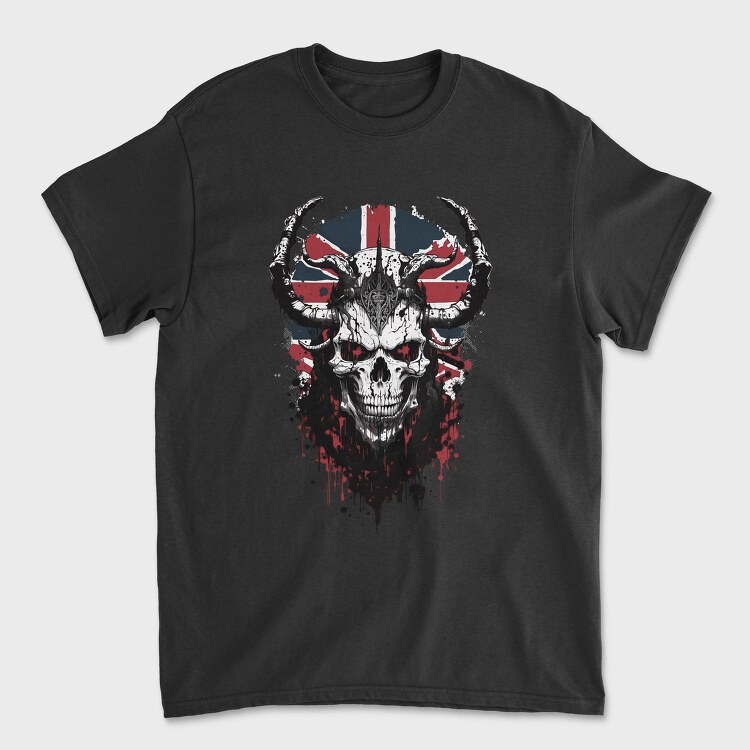Union Jack Skull, Tricou Barbati (Unisex)