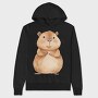 Cute Hamster Praying, Hanorac Oversize Barbati (Unisex)