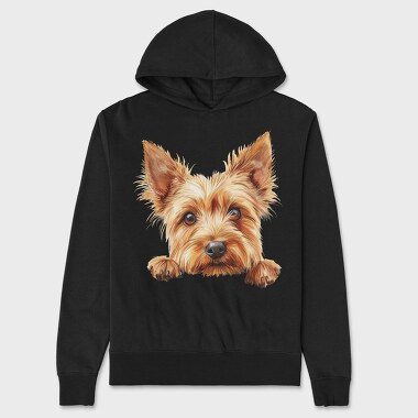 Australian Terrier Peeking, Hanorac Oversize Barbati (Unisex)
