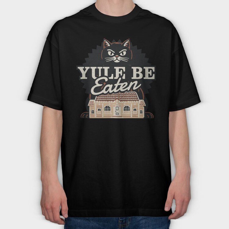 Cat Gingerbread House Ginger, Tricou Oversize Barbati (Unisex)