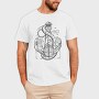 Sailing Anchor Illustration, Tricou Barbati (Unisex)