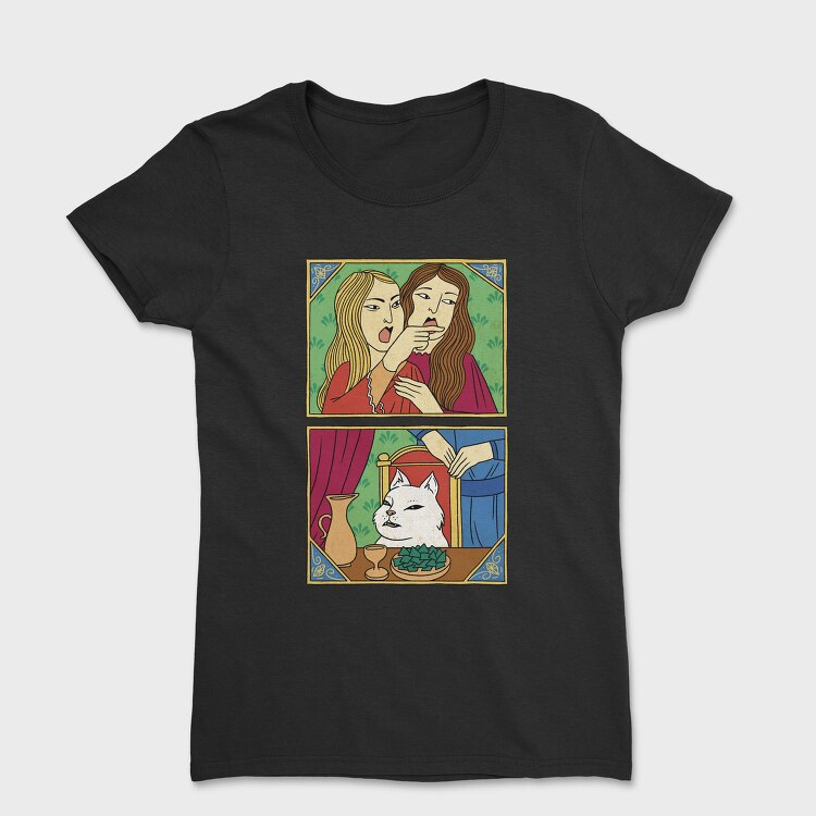 Cat Meme In Ottoman Style, Tricou Femei