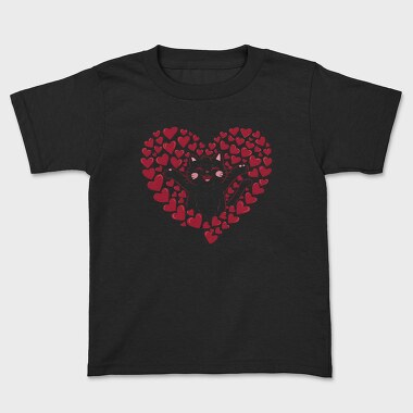 Cute Kitty Heart, Tricou Copii