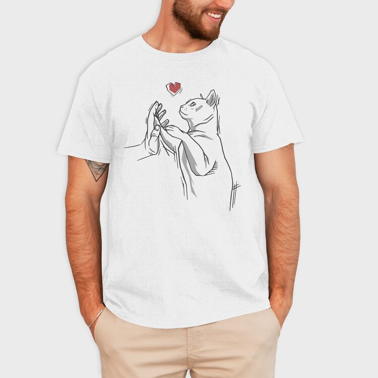 Cat Hand, Tricou Barbati (Unisex)
