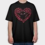 Cute Kitty Heart, Tricou Oversize Barbati (Unisex)