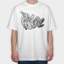 Halloween Retro Cartoon Character, Tricou Oversize Barbati (Unisex)