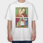 Cat Meme In Ottoman Style, Tricou Oversize Barbati (Unisex)
