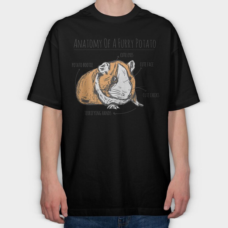Guinea Pig Anatomy, Tricou Oversize Barbati (Unisex)
