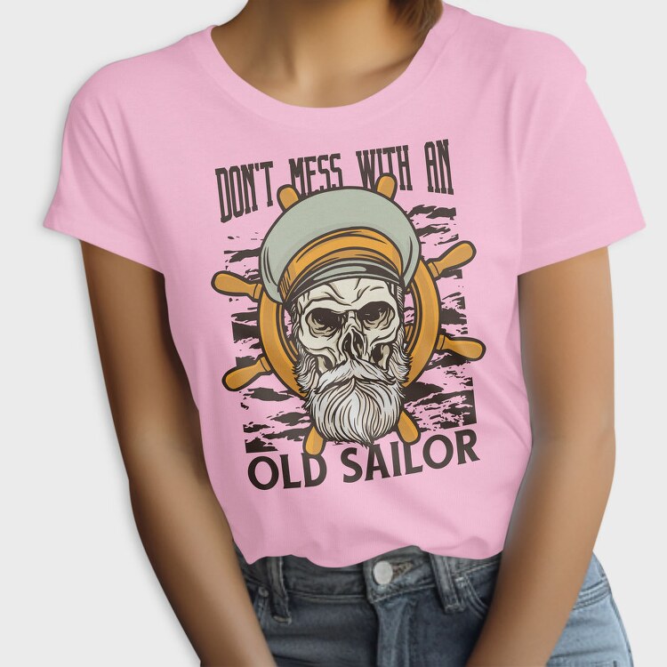 Sailor Skull Captain Illustration, Tricou Femei