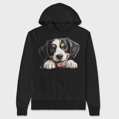 Appenzeller Sennenhund Peeking, Hanorac Oversize Barbati (Unisex)