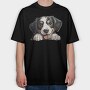 Appenzeller Sennenhund Peeking, Tricou Oversize Barbati (Unisex)