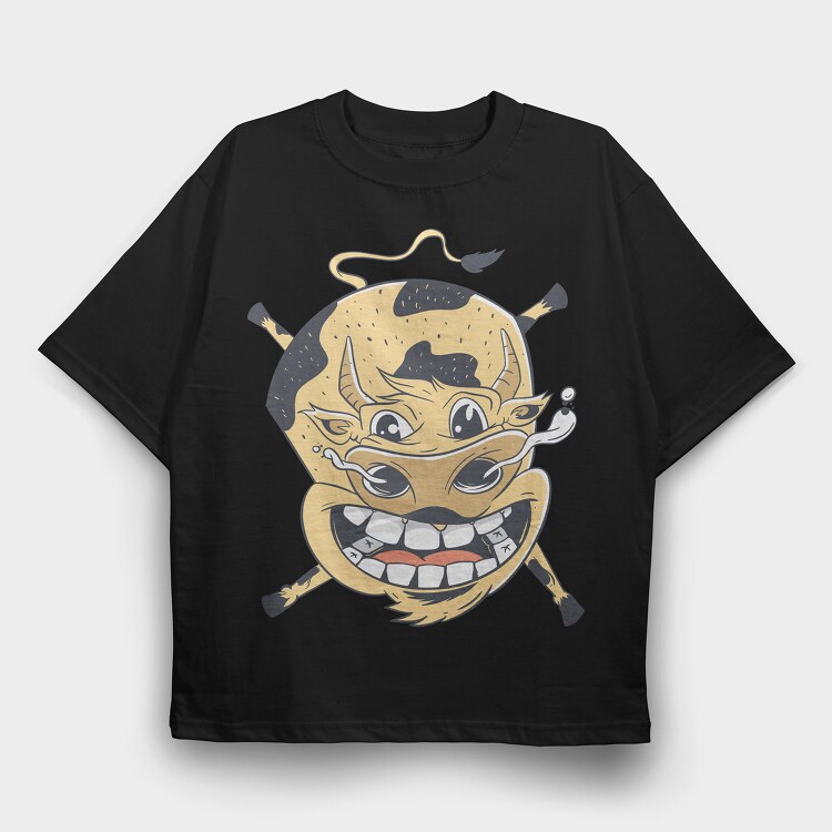 Flying Cow, Tricou Oversize Barbati (Unisex)