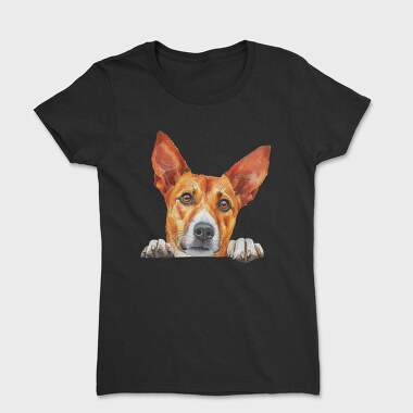 Basenji Peeking Face, Tricou Femei
