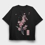 Sakura Branch Poster, Tricou Oversize Barbati (Unisex)
