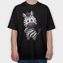 Baby Zebra Stripe, Tricou Oversize Barbati (Unisex)