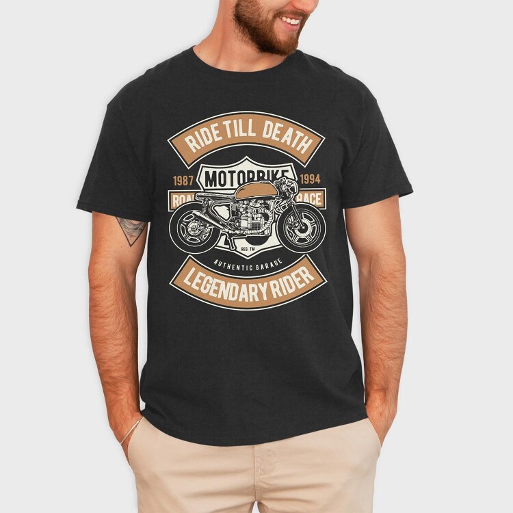 Ride Till Death, Tricou Barbati (Unisex)