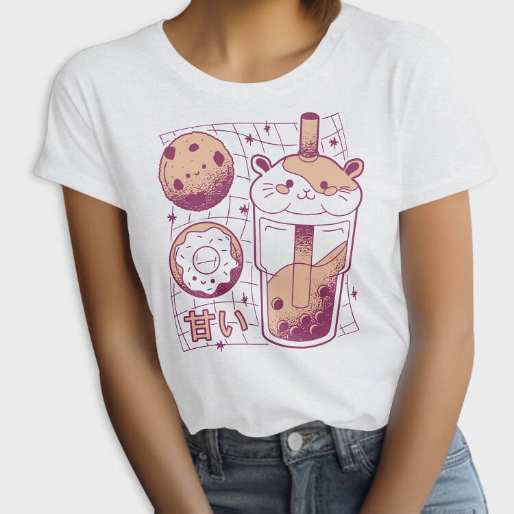 Guinea Pig Boba Tea Love, Tricou Femei