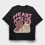 Valentine Cats Couple S Day Cute, Tricou Oversize Barbati (Unisex)