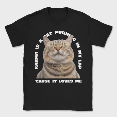 Cat Purring Happy Quote, Tricou Barbati (Unisex)