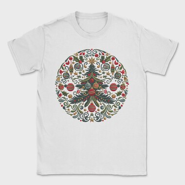 Decorative Christmas Tree Wreath, Tricou Barbati (Unisex)