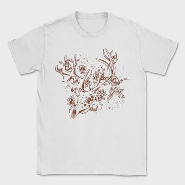 Deer Skull Nature, Tricou Barbati (Unisex)