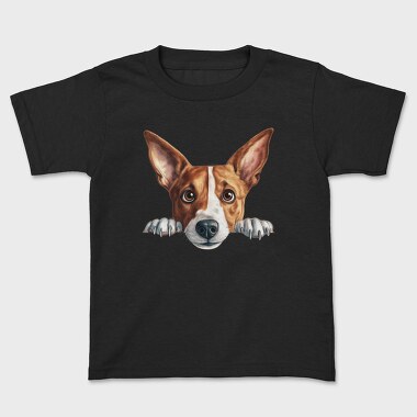 Basenji Peeking, Tricou Copii