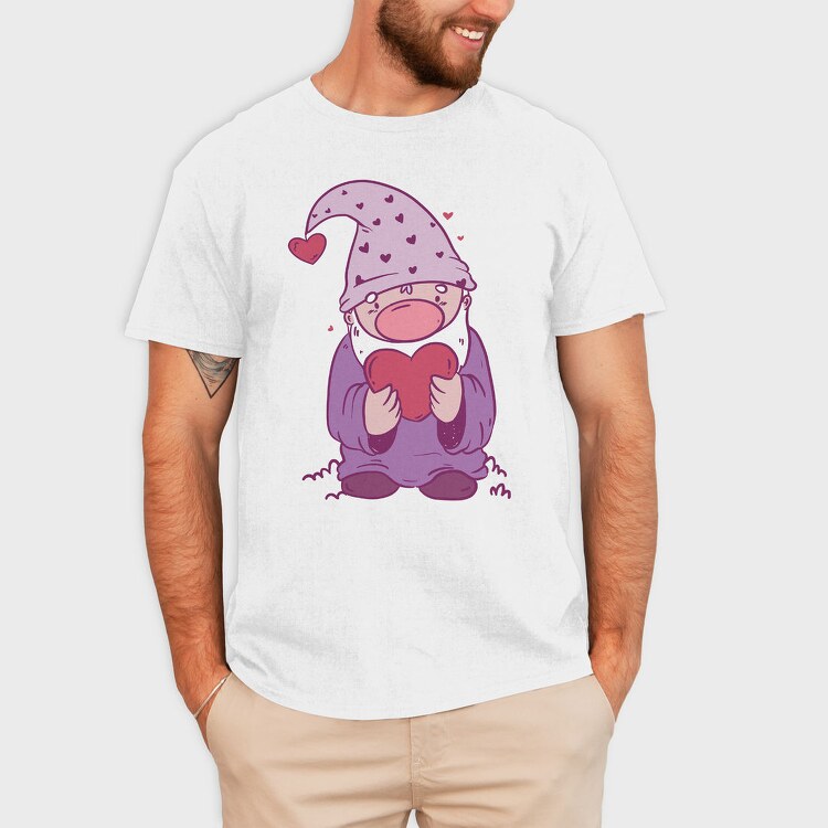Valentines Day Gnome, Tricou Barbati (Unisex)