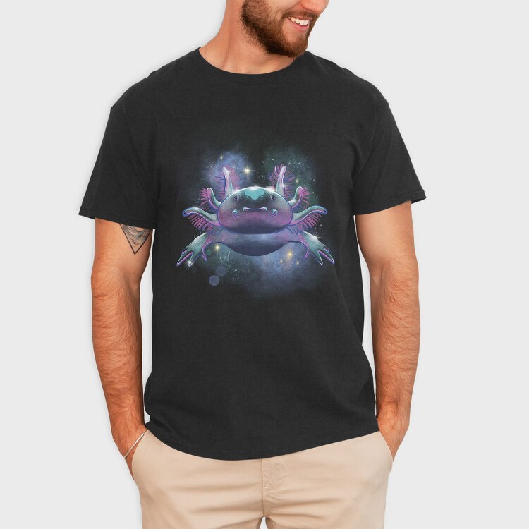 Cosmic Axolotl, Tricou Barbati (Unisex)