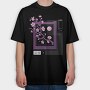 Sakura Flowers Vaporwave, Tricou Oversize Barbati (Unisex)