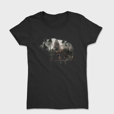 Bear Forest Silhouette, Tricou Femei