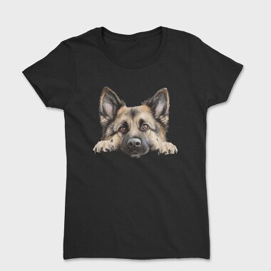 German Shepherd Peeker, Tricou Femei