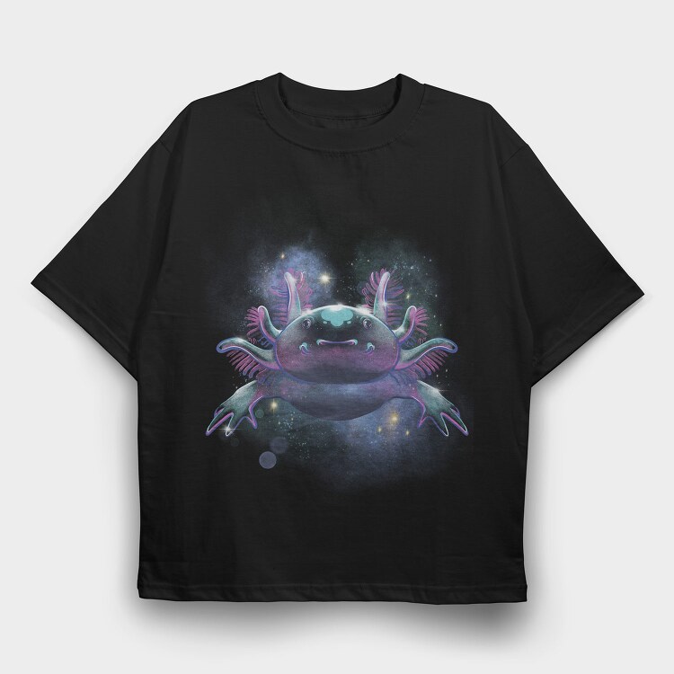 Cosmic Axolotl, Tricou Oversize Barbati (Unisex)