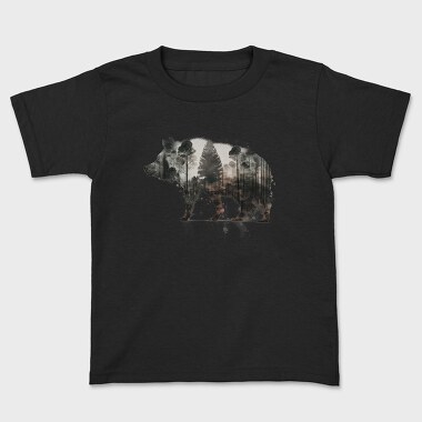 Bear Forest Silhouette, Tricou Copii