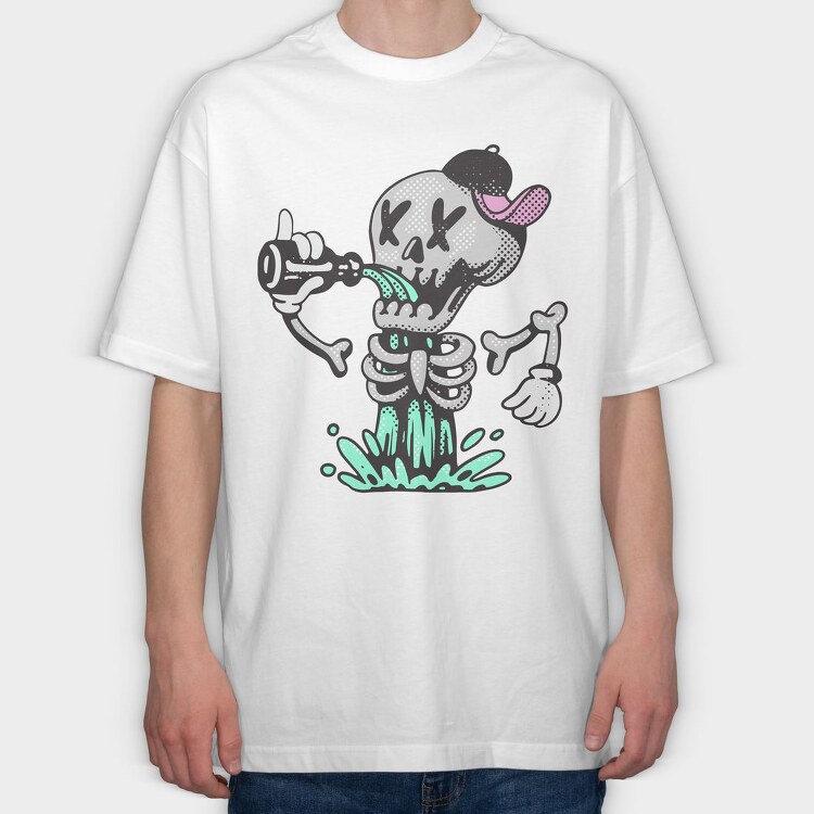 Halloween Retro Cartoon Character 5, Tricou Oversize Barbati (Unisex)