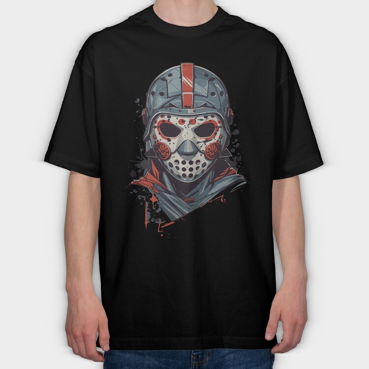 Halloween Hockey Mask, Tricou Oversize Barbati (Unisex)
