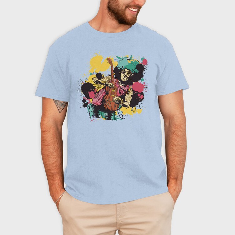 Guitar Player Musician Guitarist Colorfull, Tricou Barbati (Unisex)