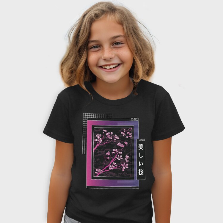 Sakura Tree Vaporwave, Tricou Copii