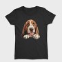 Basset Hound Peeking, Tricou Femei