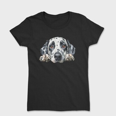 Dalmatian Face Peeking, Tricou Femei