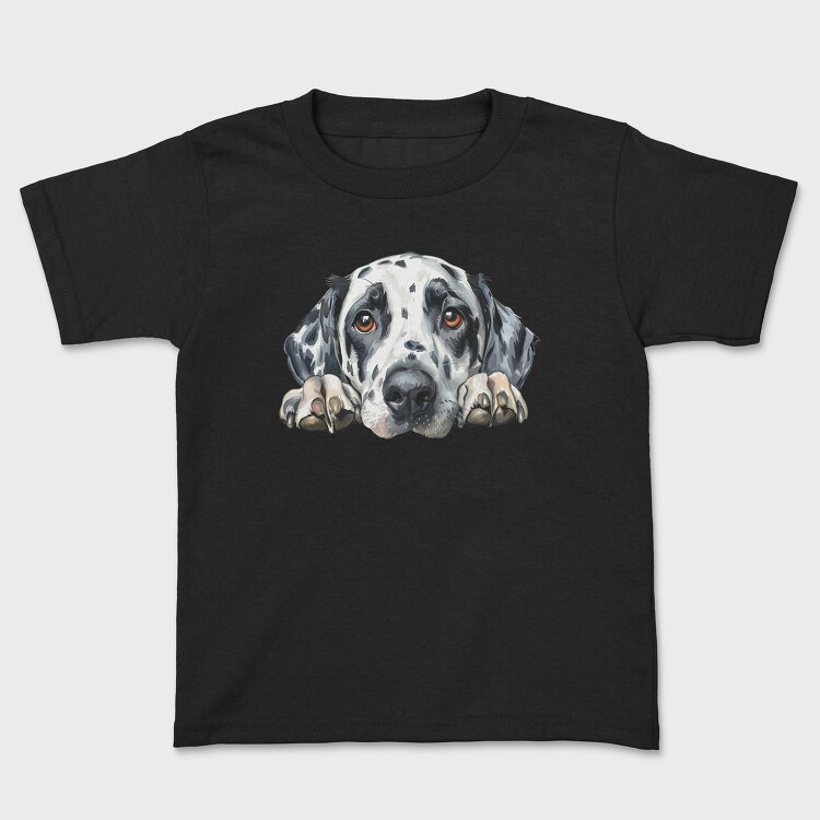Dalmatian Face Peeking, Tricou Copii
