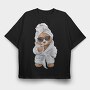 Bath Time Bear, Tricou Oversize Barbati (Unisex)