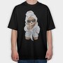 Bath Time Bear, Tricou Oversize Barbati (Unisex)