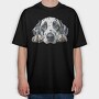 Dalmatian Face Peeking, Tricou Oversize Barbati (Unisex)