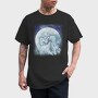 Mystic Horses Full Moon, Tricou Barbati (Unisex)