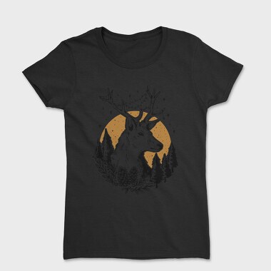 Deer Wild In Nature Christmas, Tricou Femei